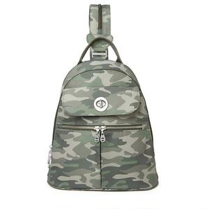 Baggallini Camoflouge Naples Adjustable Backpack  EUC